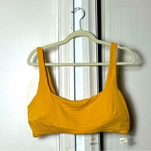 NWT aerie mustard yellow bathing suit top